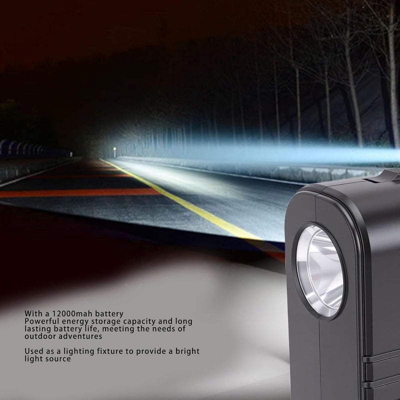 Bewinner Portable Solar Generator with Light, 12000mAh Solar Power Bank & Camping Lantern, Panel Charging for Outdoor Camping, Home Emergency, Travel, Picnics - Image 4
