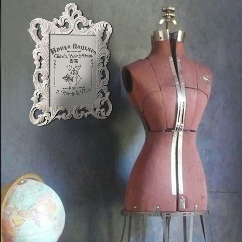 CrafTreat Home Decor Word Stencils - Haute Couture & Fabrique - Size: 6X6 Inches (2 Pcs)- Home Decor Stencils for Craft - Reusable Stencils with Words - Stencils Combo Pack for Craft - Image 2