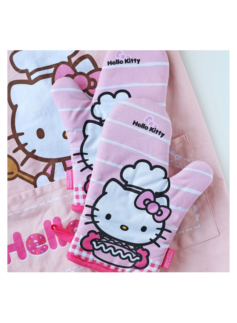 chefmade 2Pcs Hello Kitty Oven Mitts Heat Resistant Kitchen Gloves - Image 5