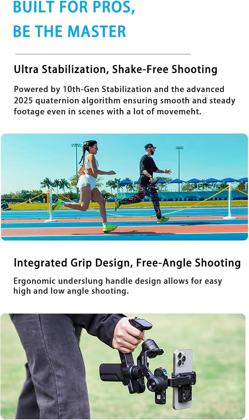 FeiyuTech SCORP Mini 3 Gimbal Stabilizer for Smartphone with AI Tracking and Cooling Fan - Image 5