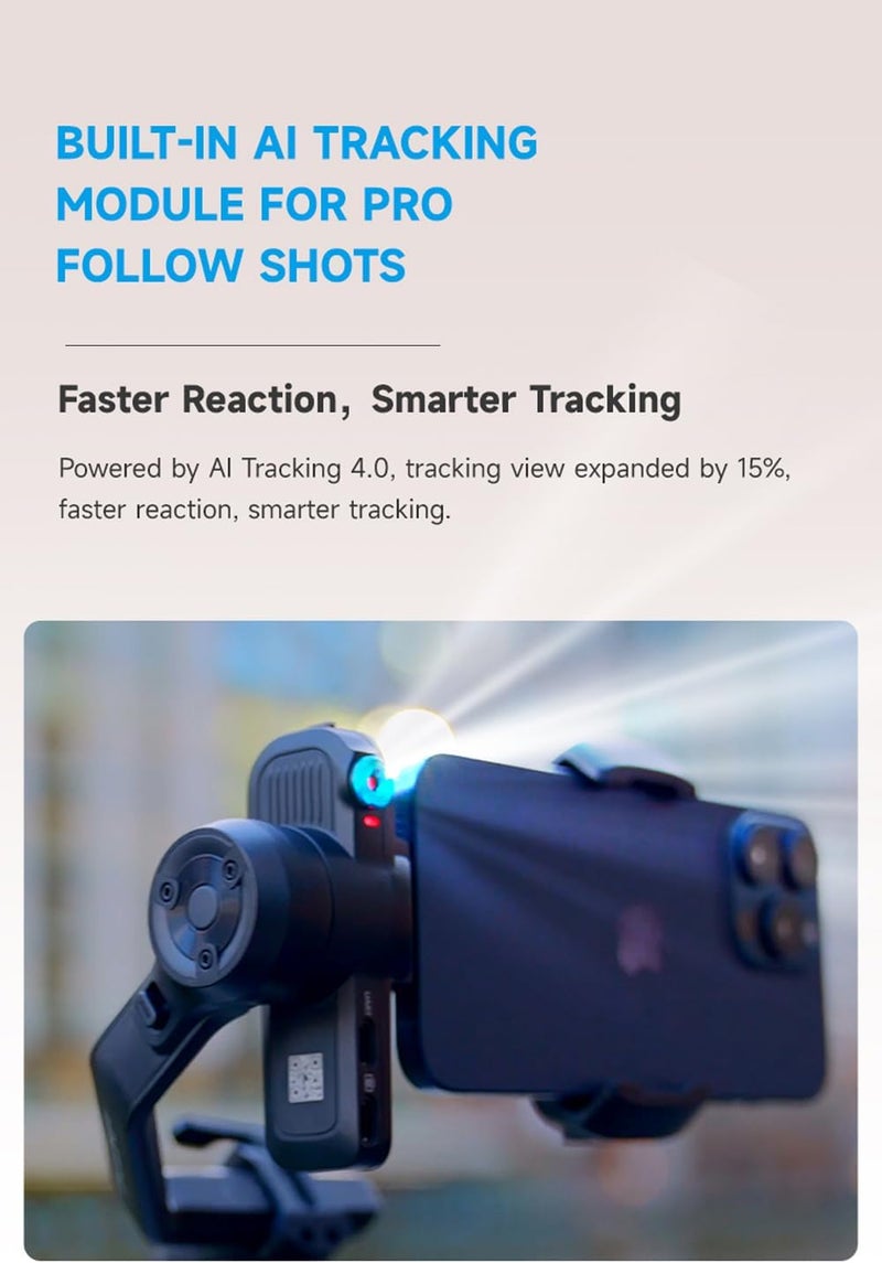 FeiyuTech SCORP Mini 3 Gimbal Stabilizer for Smartphone with AI Tracking and Cooling Fan - Image 2