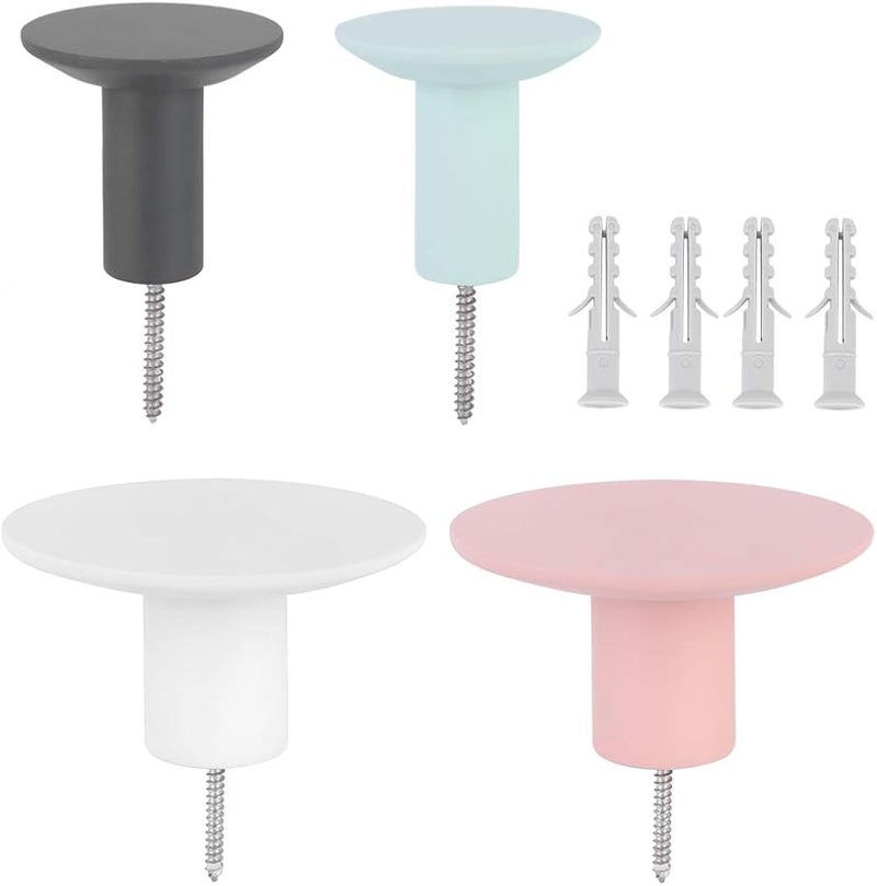 Tyenaza Wall Mounted Clothes Hook Black Modern Towel Hat Holder for Bedroom Bathroom Entryway - Image 1