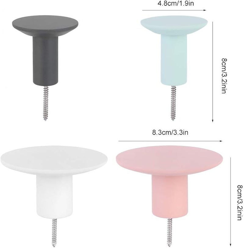 Tyenaza Wall Mounted Clothes Hook Black Modern Towel Hat Holder for Bedroom Bathroom Entryway - Image 3