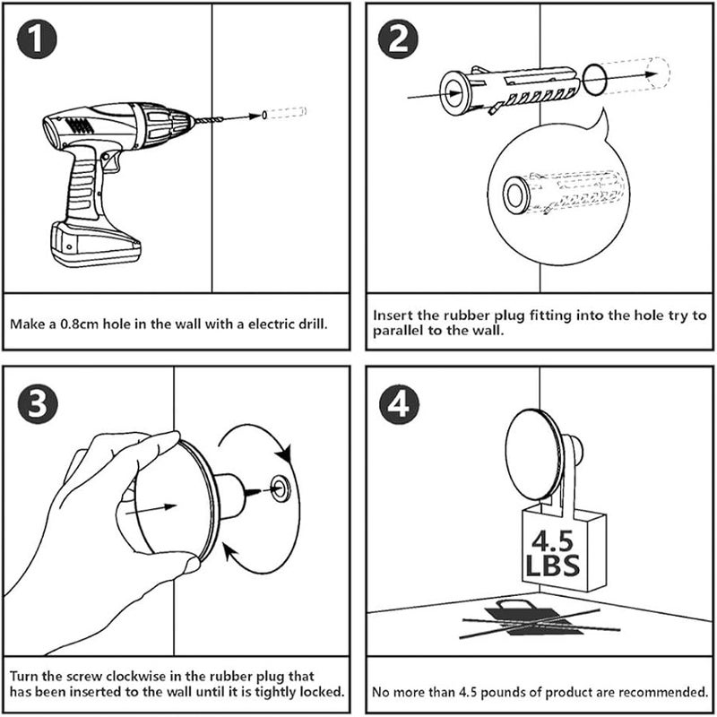 Tyenaza Wall Mounted Clothes Hook Black Modern Towel Hat Holder for Bedroom Bathroom Entryway - Image 4