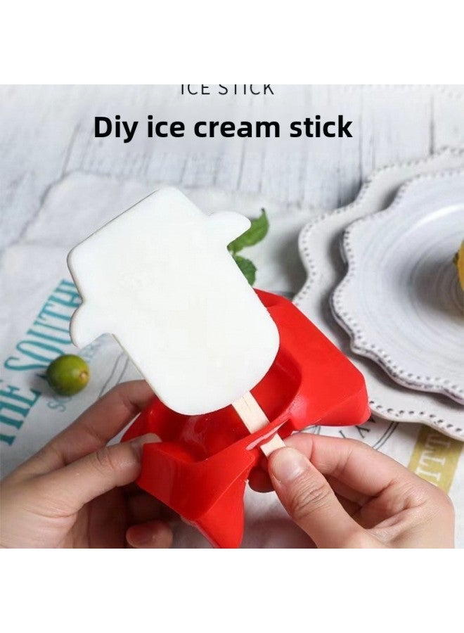 Food Grade Special Ice Cream Stick Bars Round Stick Ice Cream Stick Birch Edges Popsicle Mold Ice Cream Stick Popsicle-Specification:Food Grade Birch Sticks-Colour:4 Bundles - Image 3