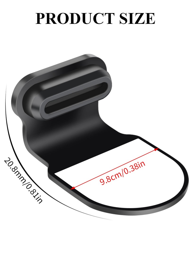 Vesaneae 4 Pieces USB C Anti-Dust Taps, Type C Anti-Dust Taps, Silicone Anti-Dust Taps, Mobile Anti-Dust Taps, USB C Anti-Dust Tapas for Type-C Phones and Tablets (Black) - Image 1