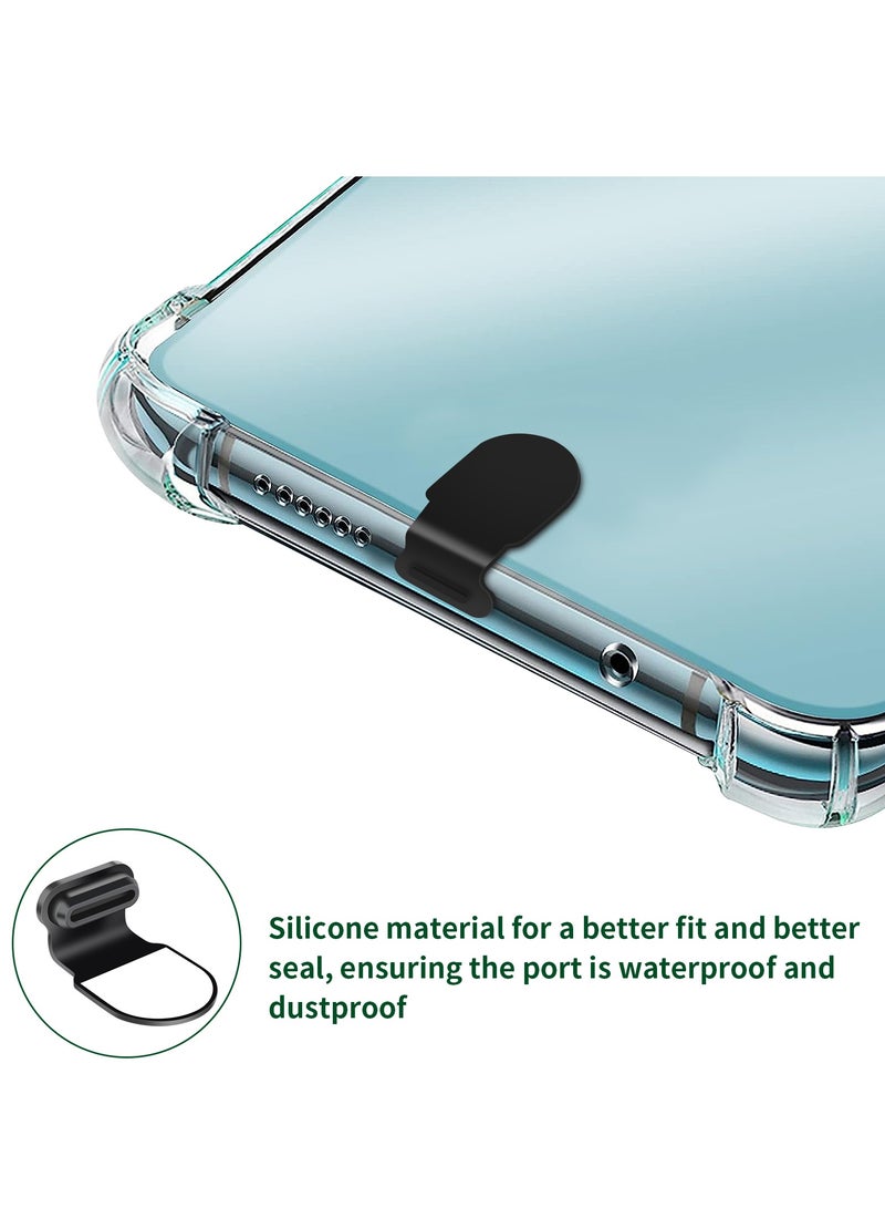 Vesaneae 4 Pieces USB C Anti-Dust Taps, Type C Anti-Dust Taps, Silicone Anti-Dust Taps, Mobile Anti-Dust Taps, USB C Anti-Dust Tapas for Type-C Phones and Tablets (Black) - Image 5