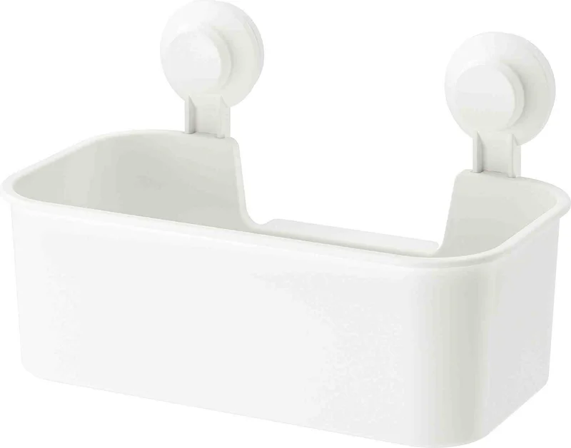Ikea Tısken Shower Basket, White