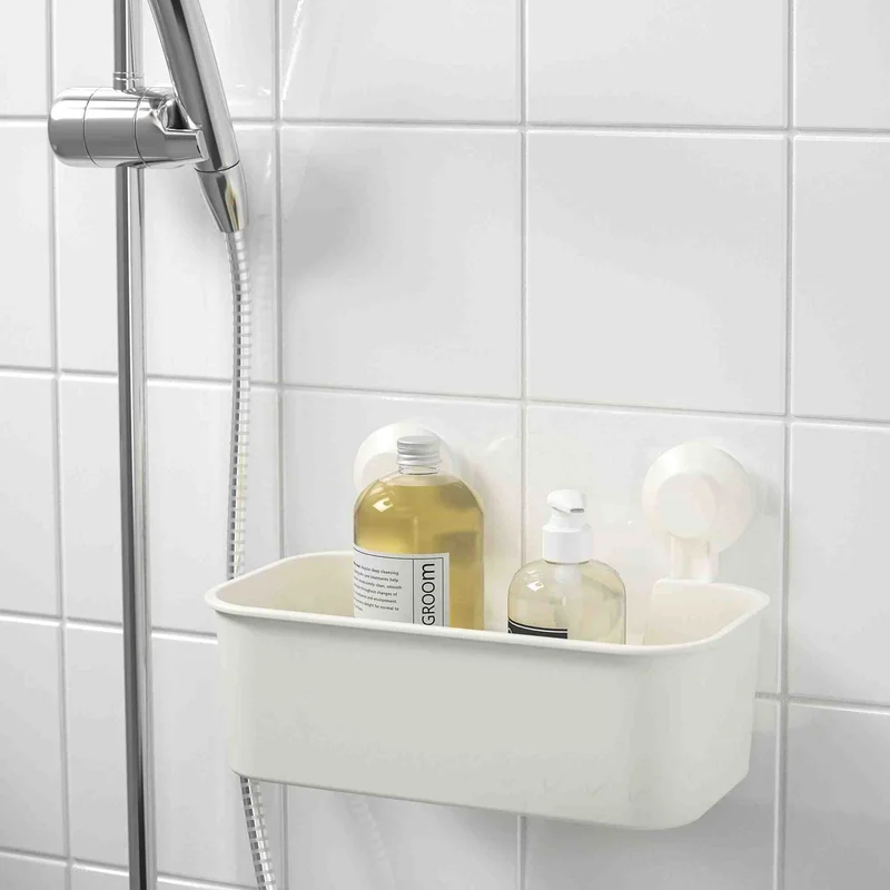 Ikea Tısken Shower Basket, White
