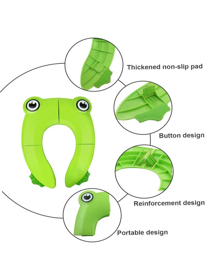 Portable Folding Non-Slip Toilet Training Seat Cover for Toddlers, Boys & Girls – Recyclable Travel Potty Seat - Image 2