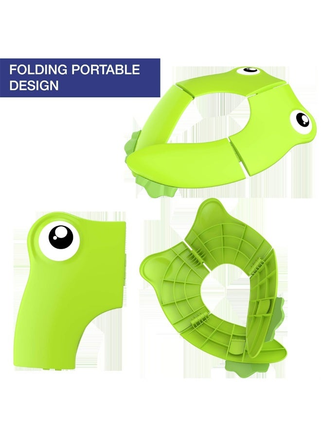 Portable Folding Non-Slip Toilet Training Seat Cover for Toddlers, Boys & Girls – Recyclable Travel Potty Seat - Image 5
