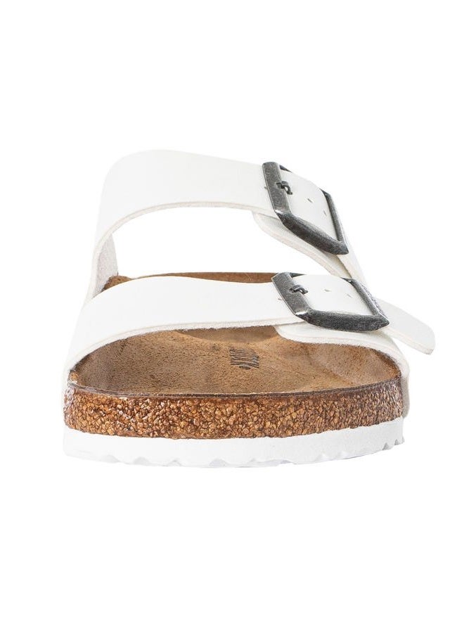 BIRKENSTOCK Women's Arizona Birko-Flo White Birko-Flor Sandals - 41 R EU (US Men EU's 8-8.5, US Women EU's 10-10.5) - Image 4