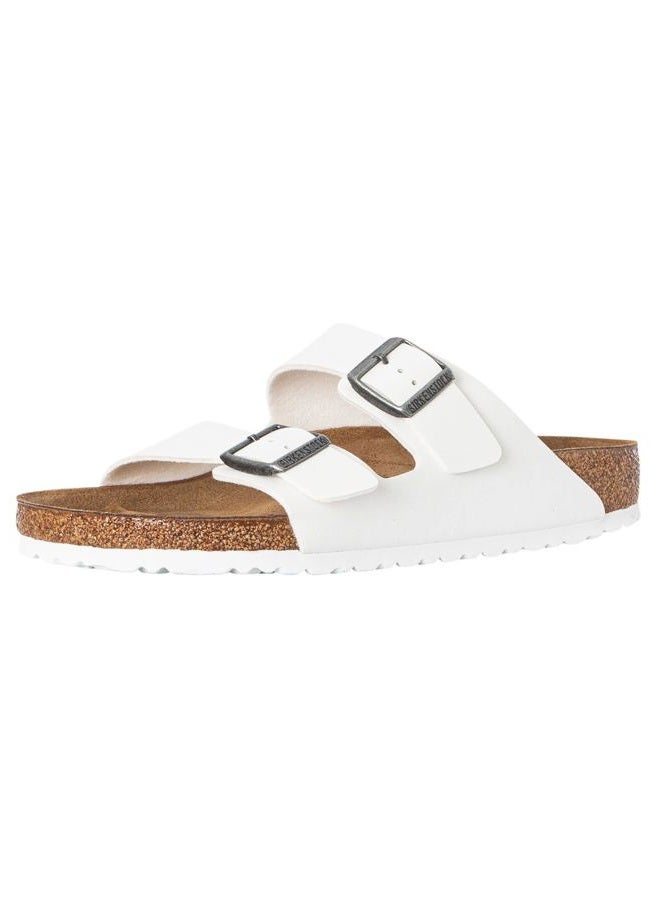 BIRKENSTOCK Women's Arizona Birko-Flo White Birko-Flor Sandals - 41 R EU (US Men EU's 8-8.5, US Women EU's 10-10.5) - Image 1