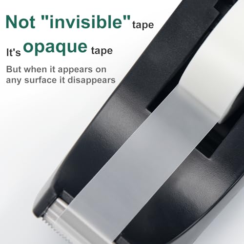 OWLKELA 12 Rolls Matte Adhesive Tape, Matte Finish Invisible Tape, Foggy Translucent Tape Great for Correction and Labeling, Compatible with Standard Tape Dispenser, 0.7 in x 1000 Inches - Image 4