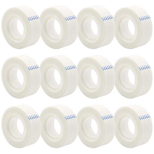 OWLKELA 12 Rolls Matte Adhesive Tape, Matte Finish Invisible Tape, Foggy Translucent Tape Great for Correction and Labeling, Compatible with Standard Tape Dispenser, 0.7 in x 1000 Inches - Image 1