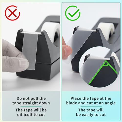 OWLKELA 12 Rolls Matte Adhesive Tape, Matte Finish Invisible Tape, Foggy Translucent Tape Great for Correction and Labeling, Compatible with Standard Tape Dispenser, 0.7 in x 1000 Inches - Image 3