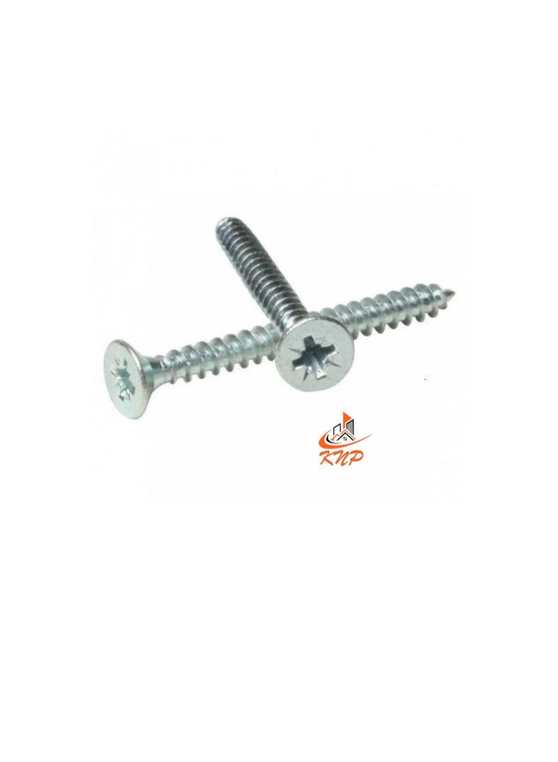KNP Steel Countersunk Head Twin thread Screws - Pack of 200 (1/2" x 4g) - Image 1