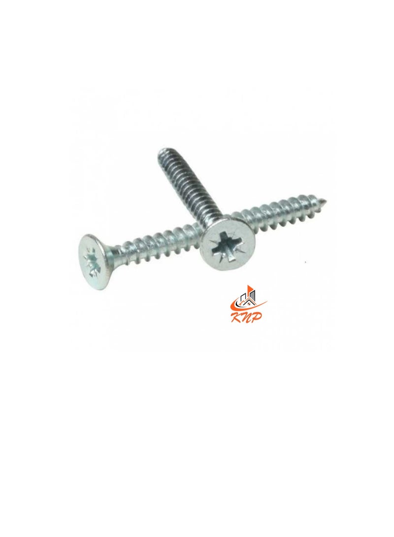 KNP Steel Countersunk Head Twin thread Screws - Pack of 200 (1/2" x 4g) - Image 2