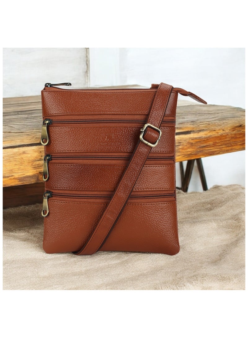 Pogago Men’s 100% Premium Cow Leather Side Bag – Unmatched Quality & Classic Elegance - Image 1