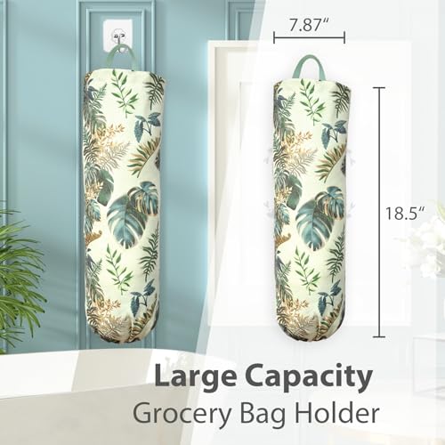 SYIPO Plastic Bag Holder Reusable Grocery Bag Organizer Wall Mount 1 Pack Small Forest - Image 3
