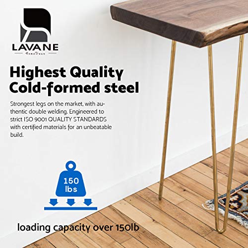 La Vane 8 inch Hairpin Table Legs (4-Pack), 20cm Mid-Century Modern Metal Furniture Legs for Coffee Table, Desk, Cabinet, TV Stand, Bench - with Screws & Floor Protectors - Image 3
