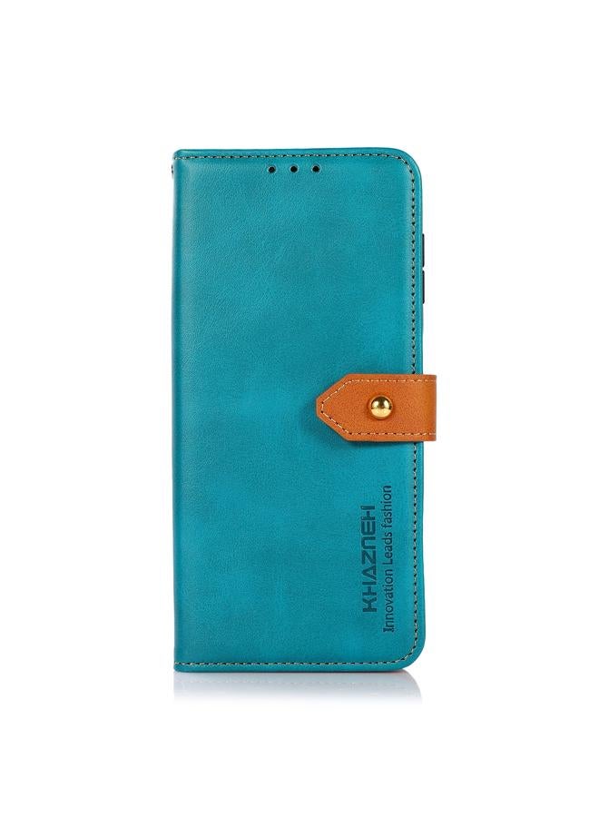 S-TOP Case For Motorola Moto E32 4G KHAZNEH Dual-color Cowhide Texture Leather Phone Case - Image 2