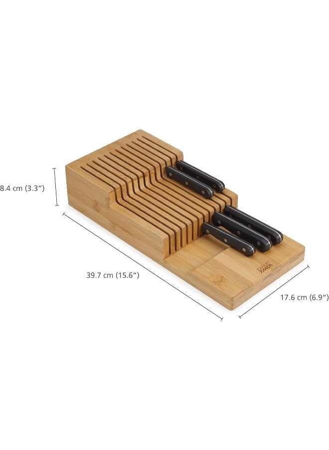 Joseph Joseph Joseph Joseph DrawerStore Knife Organizer Holds up to 12 Knives, Kitchen Organization & Drawer Storage - Bamboo  - Image 4