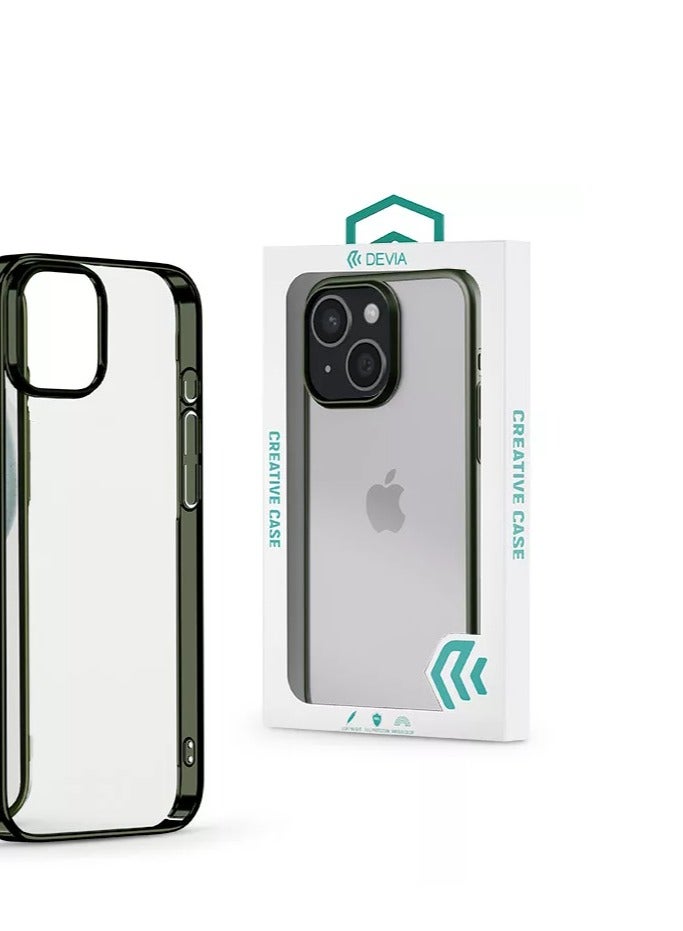 devia Devia iPhone 15 Case Transparent Drop and Scratch Resistant The protective case is specially designed to withstand drops from a height of up to 1.2 meters in green color - Image 2