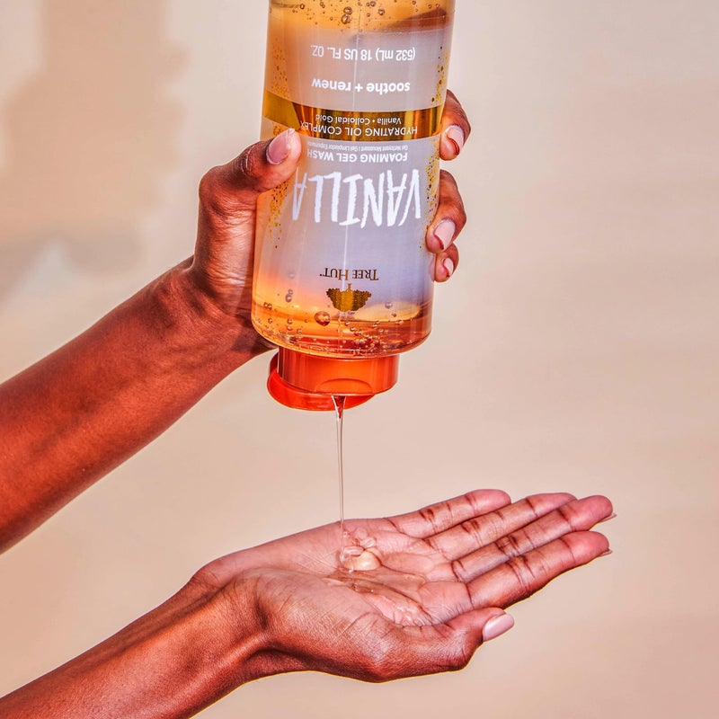 Tree Hut Vanilla Foaming Gel Wash, Moisturizing & Hydrating Body Wash with Shea Butter, Gently Cleanses for Soft, Fresh & Radiant Skin, Holiday Gift & Stocking Stuffer, 18 fl oz - Image 1