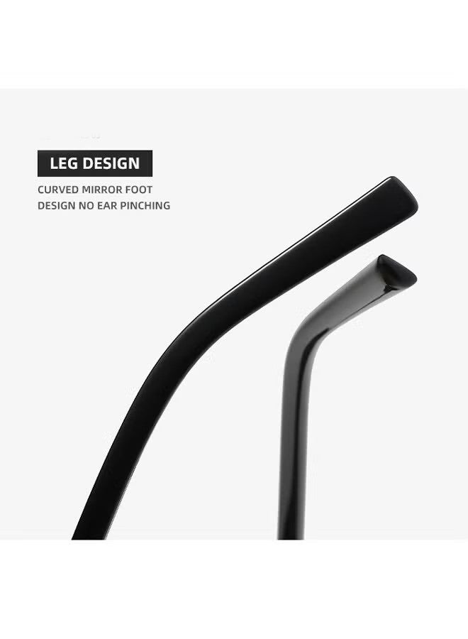 YJ Ladies' blue light blocking glasses, blue light filter, glasses for computer reading, gaming, TV, and mobile phones, stylish anti-eye fatigue and headache glasses, leopard print retro oval glasses frame, 1 piece. - Image 3