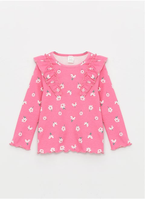 Crew Neck Long Sleeve Baby Girl T-Shirt