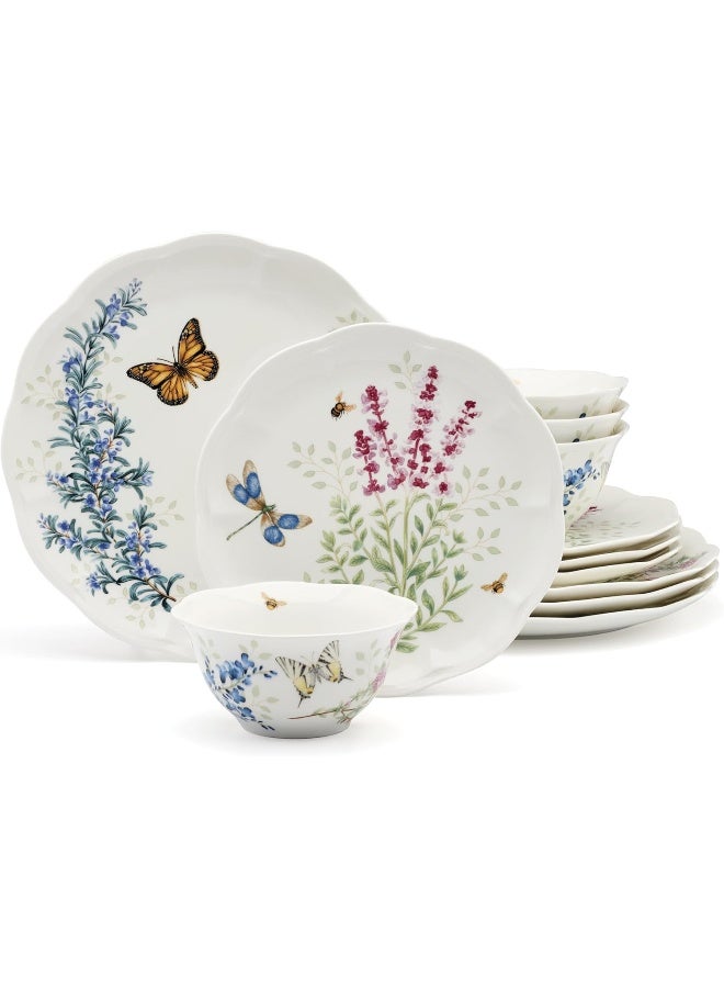 Lenox 897792 Butterfly Meadow Herbs 12Piece Dinnerware Set - Image 1