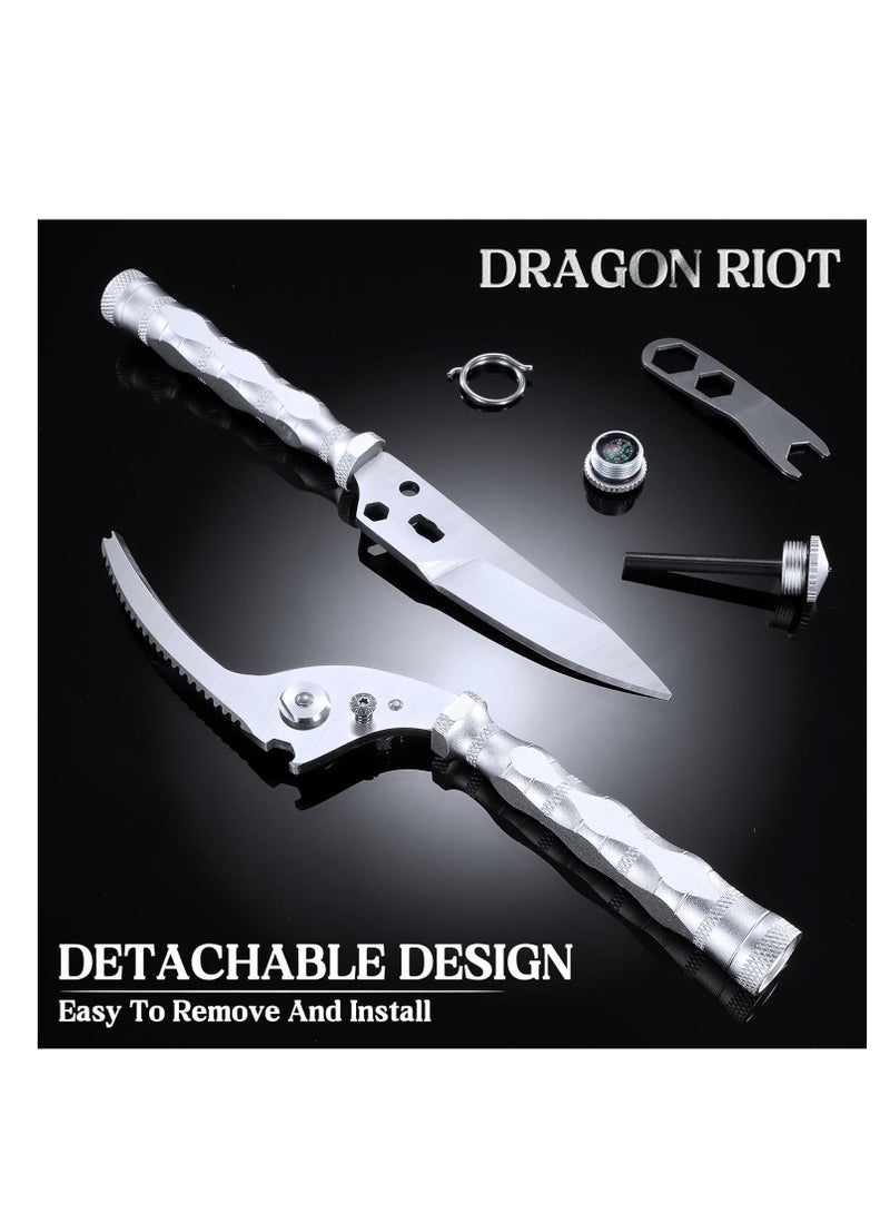 SYOSI Heavy Duty Kitchen Scissors, Sharp Scissors for Cutting Chicken, Poultry, Turkey, Meat, Stainless Food Kitchen Shears for Professionals, Spring Loaded, Separable Design, Dishwasher Safe(Silver) - Image 4