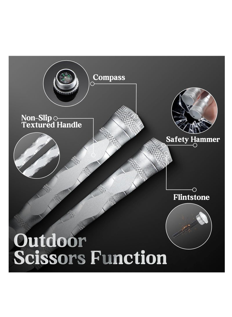 SYOSI Heavy Duty Kitchen Scissors, Sharp Scissors for Cutting Chicken, Poultry, Turkey, Meat, Stainless Food Kitchen Shears for Professionals, Spring Loaded, Separable Design, Dishwasher Safe(Silver) - Image 5