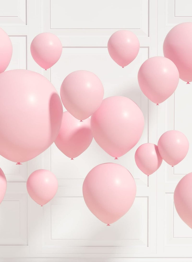 100 بالونة وردية اللون معكرونة من اللاتكس بالونات غير لامعة لأعياد الميلاد وحفلات استقبال المولود الجديد وحفلات التخرج والذكرى السنوية وحفلات الزفاف وديكور قوس جارلاند - Image 4