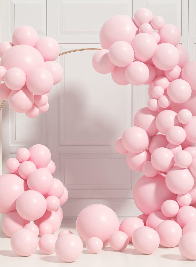 100 بالونة وردية اللون معكرونة من اللاتكس بالونات غير لامعة لأعياد الميلاد وحفلات استقبال المولود الجديد وحفلات التخرج والذكرى السنوية وحفلات الزفاف وديكور قوس جارلاند - Image 3