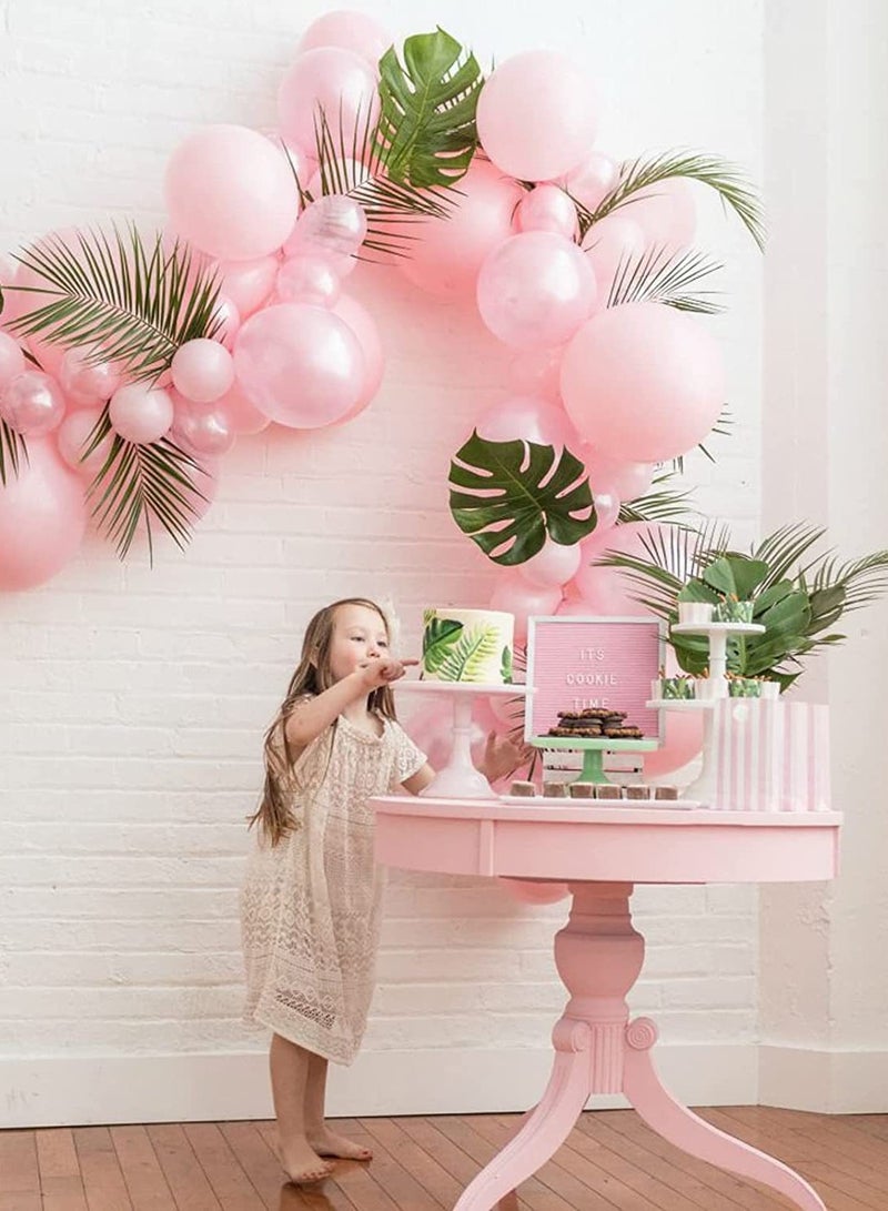 100 بالونة وردية اللون معكرونة من اللاتكس بالونات غير لامعة لأعياد الميلاد وحفلات استقبال المولود الجديد وحفلات التخرج والذكرى السنوية وحفلات الزفاف وديكور قوس جارلاند - Image 5