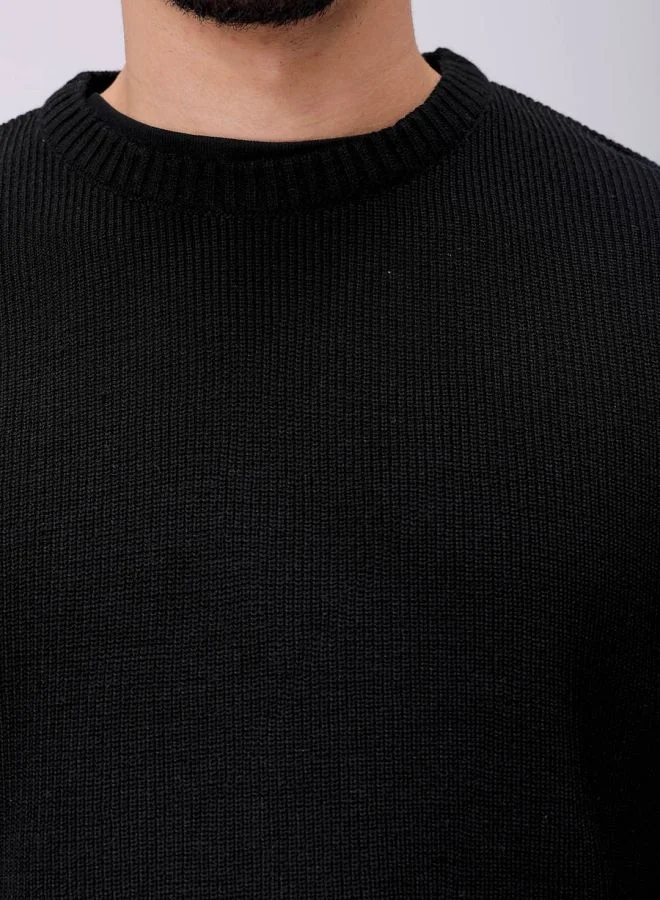 The Indian Garage Co Men Oversized Solid Crew Neck Sweater