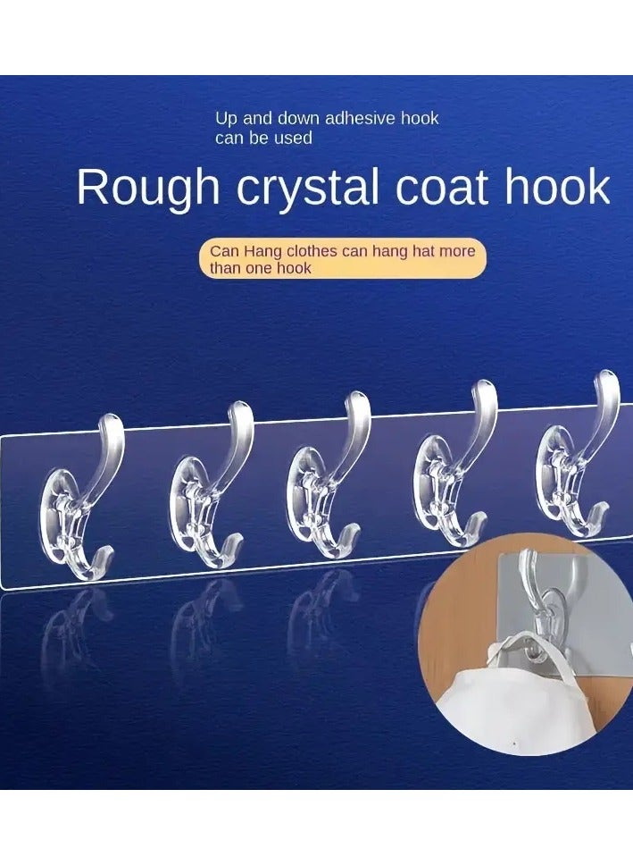 Goolsky Six-Row Hooks Can Be Used Behind The Doors of Bathrooms, Kitchens And Living Rooms. Multi-Purpose Punch-Free Hooks Are Easy to Install And Can Be Glued with Strong Load-Bearing Capacity. Utility Hooks - Image 5