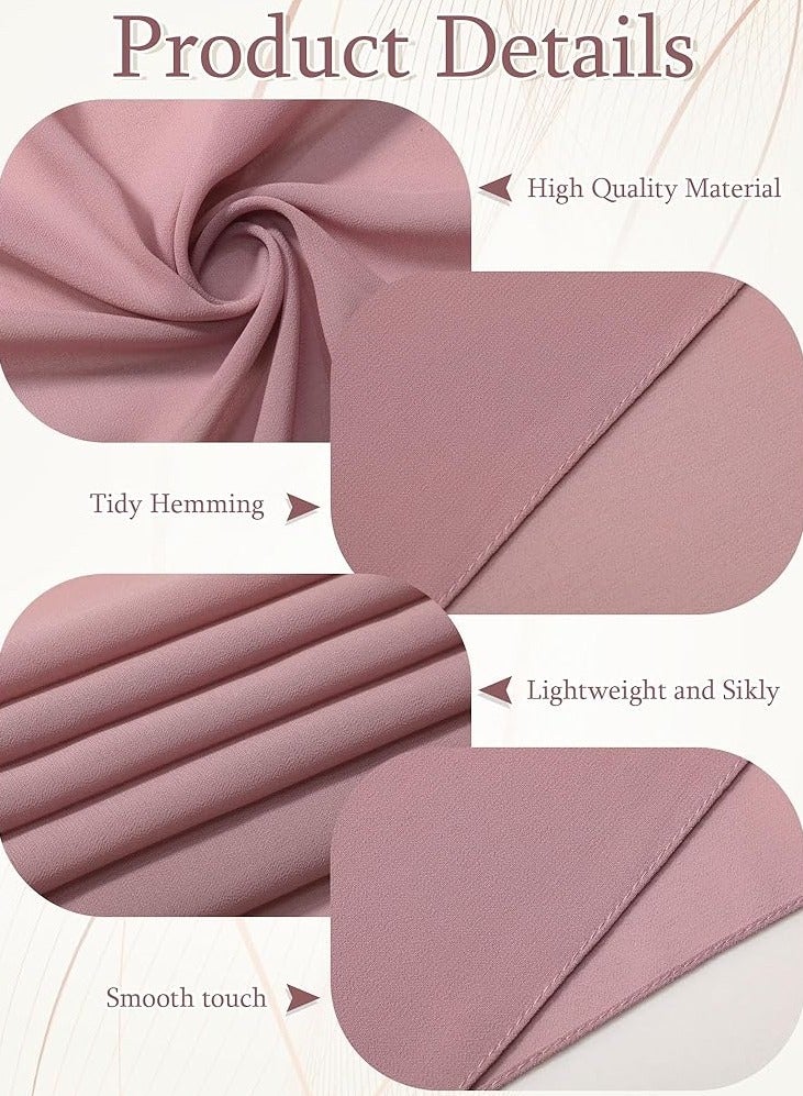 طرحة شيفون ناعمة جداً – طقم 4 ألوان أنيقة | خفيفة الوزن وقابلة للتنفس للاستخدام اليومي والمناسبات - Image 3