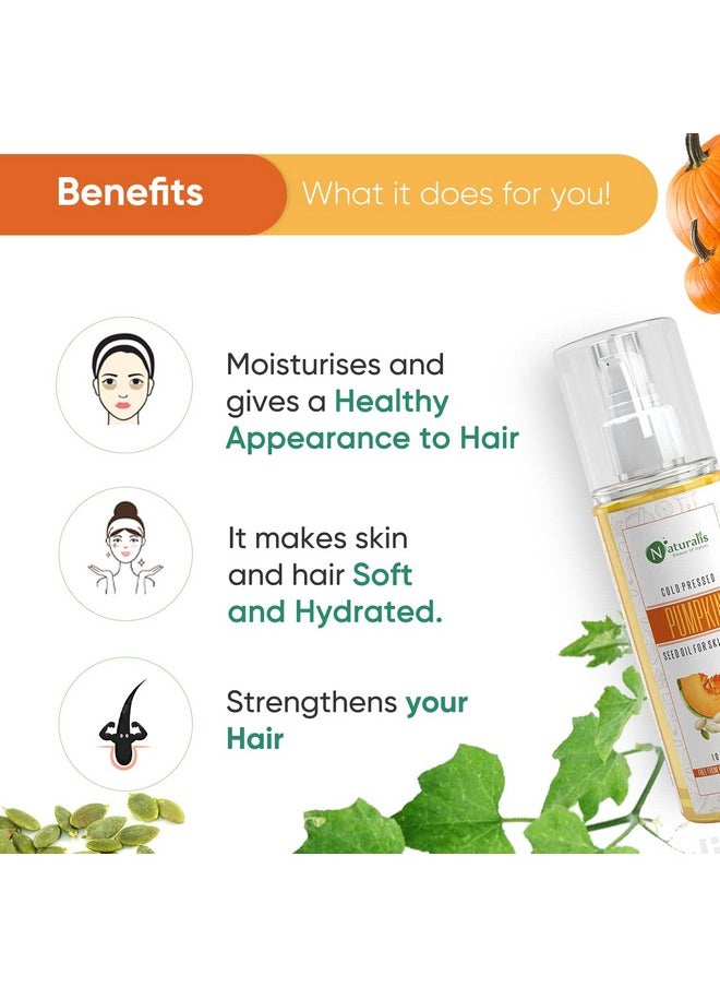 Naturalis Essence Of Nature Cold Pressed Pumpkin Seed Carrier Oil For Hair And Skin, 200 Ml  - Image 4