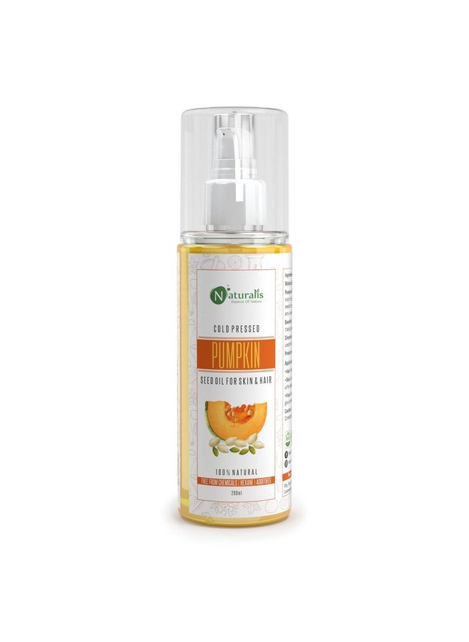 Naturalis Essence Of Nature Cold Pressed Pumpkin Seed Carrier Oil For Hair And Skin, 200 Ml  - Image 1