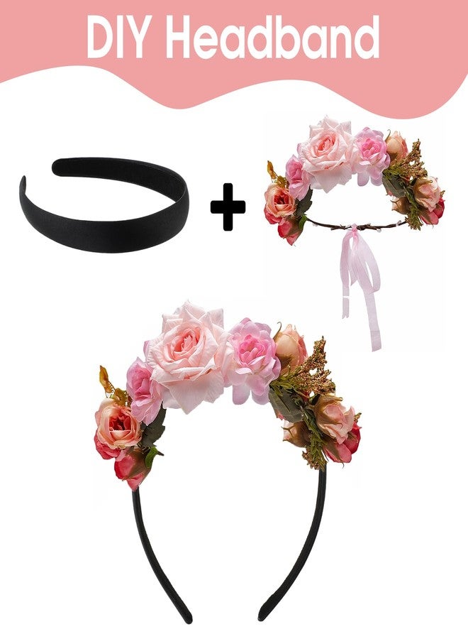 Dimeho 3 Pcs Satin Hairbands Solid Wide Padding Headband No Teeth Thick Simple Hair Hoop Motique Hair Styling Accessories Seamless Lightweight Hair Accessories for Teen Girls Women - Image 3