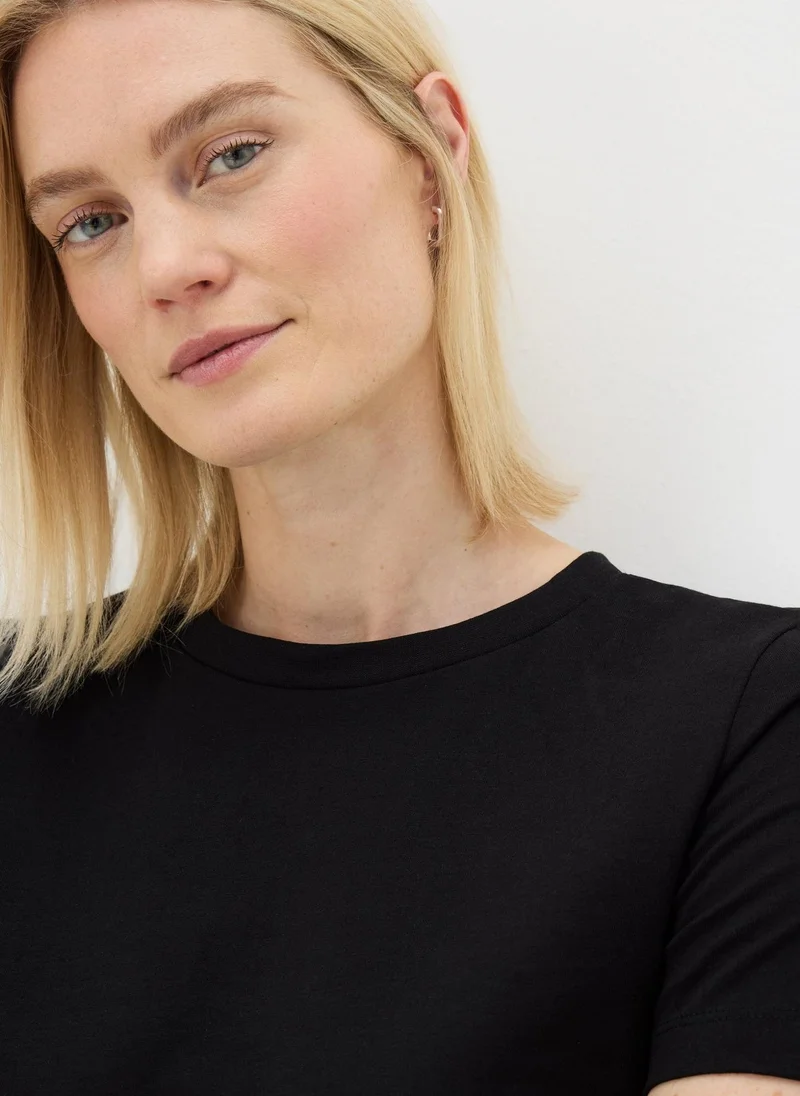 Matalan Black Black Crew Neck T-shirt for Women | Best Price UAE