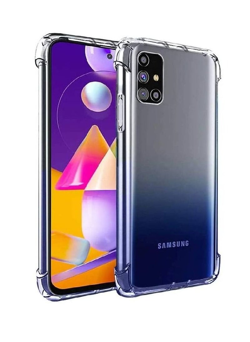 إيف Samsung Galaxy M31S شفافة بلورية واضحة الصدمات TPU غلاف علبة الهاتف الخلوي - Image 1