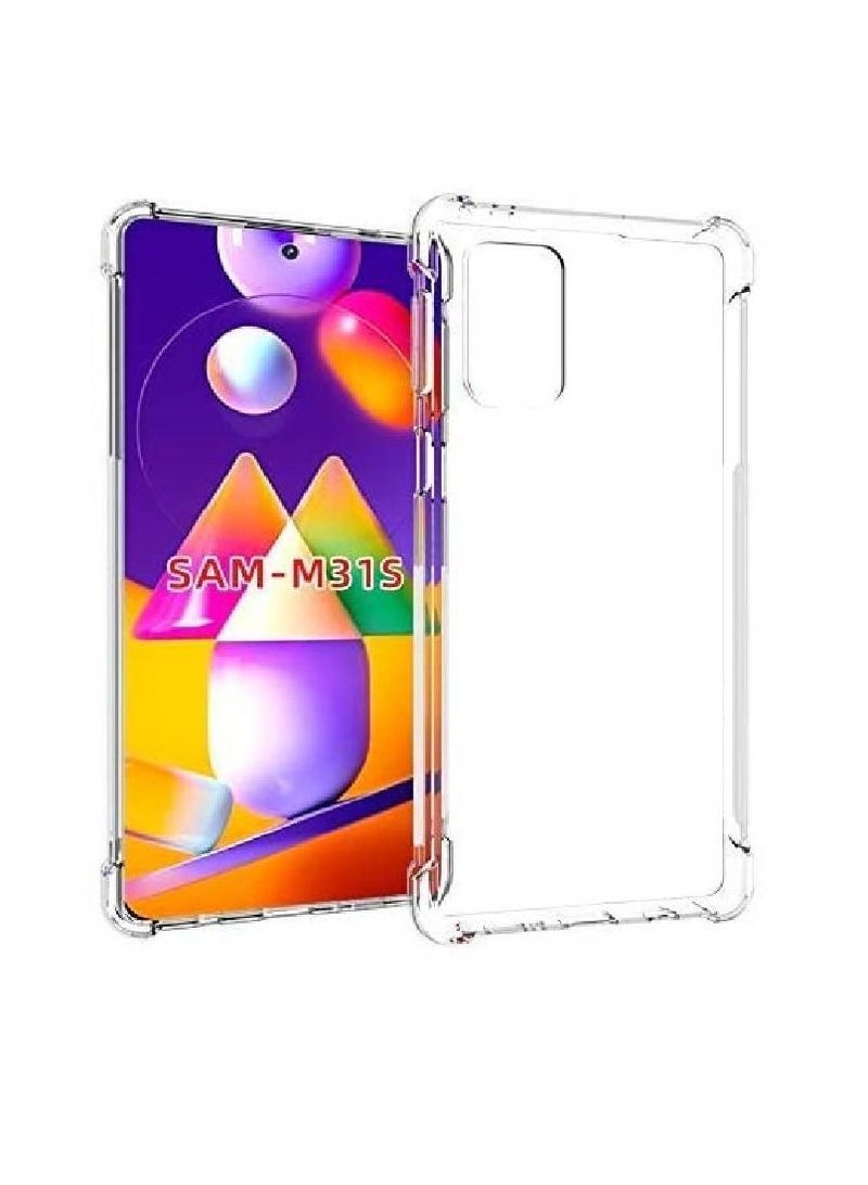 إيف Samsung Galaxy M31S شفافة بلورية واضحة الصدمات TPU غلاف علبة الهاتف الخلوي - Image 2