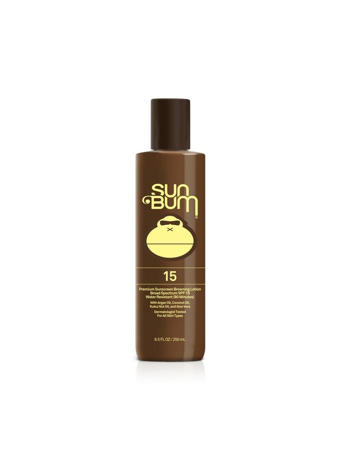 Sun Bum SPF 15 Browning Body Lotion | Water-Resistant Broad Spectrum Moisturizing Tanning Lotion with Vitamin E | Hawaii 104 Act Compliant (Octinoxate & Oxybenzone Free) | 8.5 Fl Oz