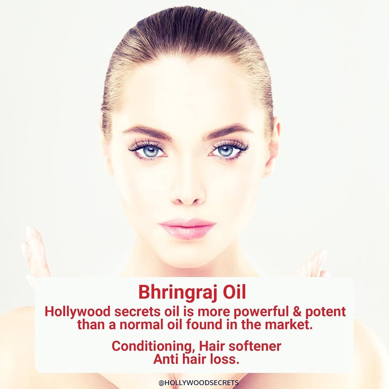 Hollywood Secrets Organic Pure Bhringraj Oil Hair Growth Skin 100 ml - Image 4