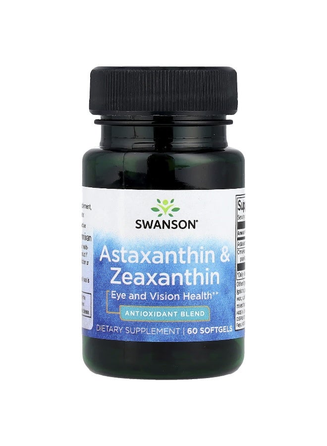 سوانسون، أستازانتين وزيازانثين، 60 كبسولة لينة