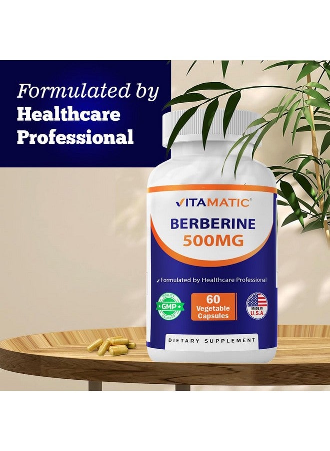 Vitamatic Berberine Supplement 500mg - 60 Vegetable Capsules - Made in The USA - Gluten Free - Non-GMO (1 Bottle) - Image 4